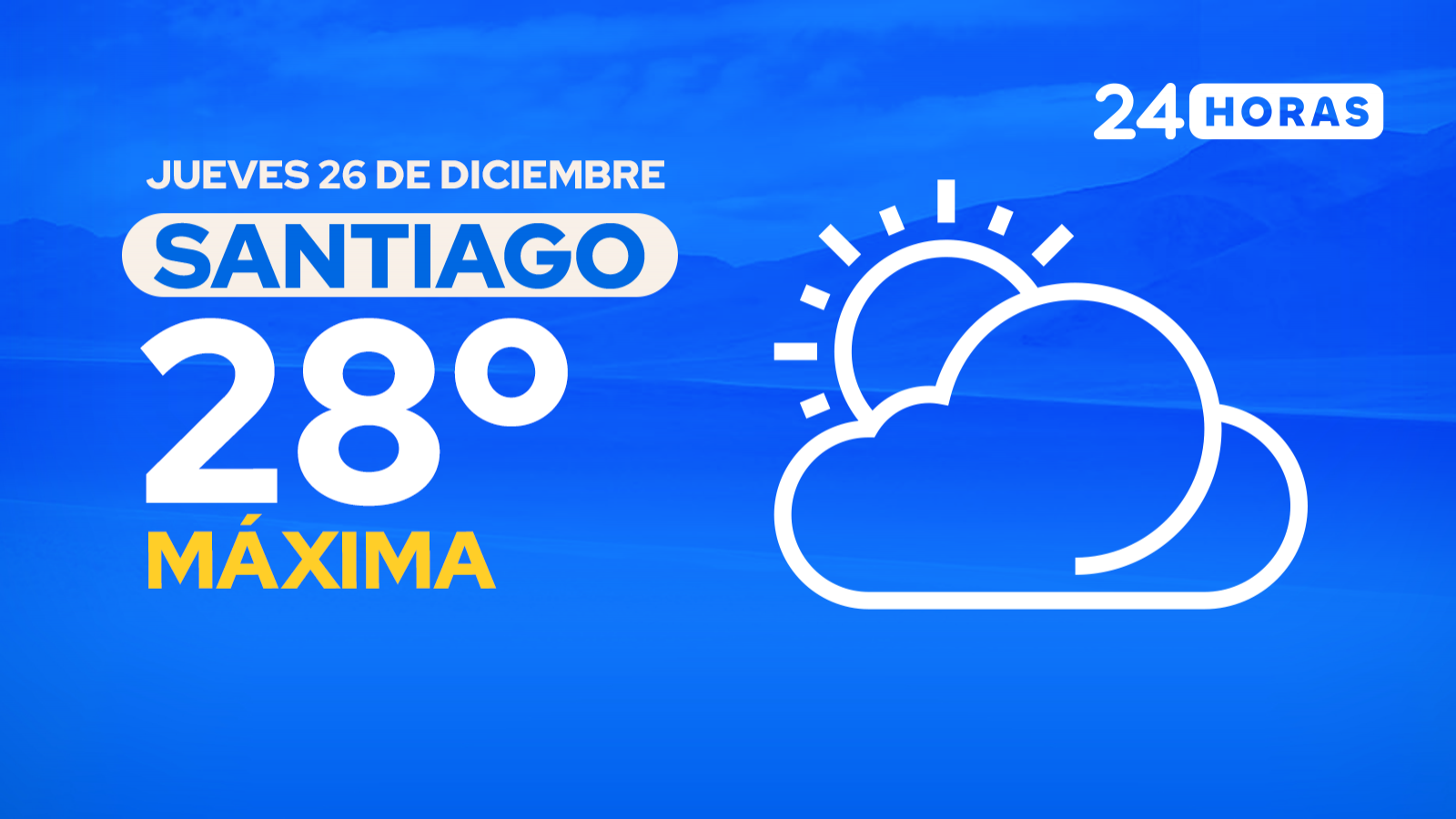 El tiempo en Santiago: jueves 26 de diciembre de 2024