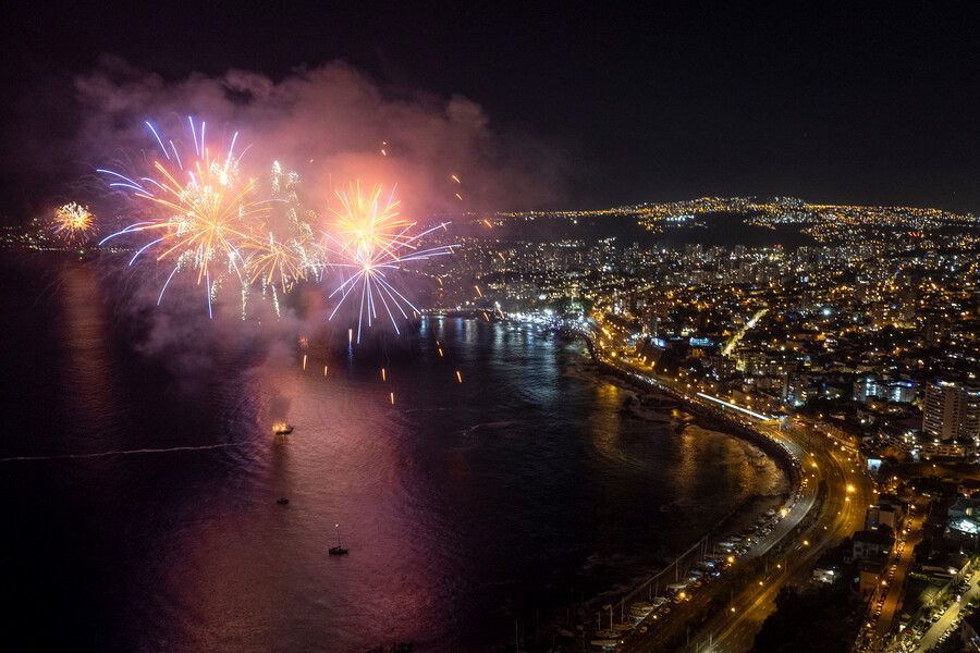 Fuegos artificiales en Viña del Mar