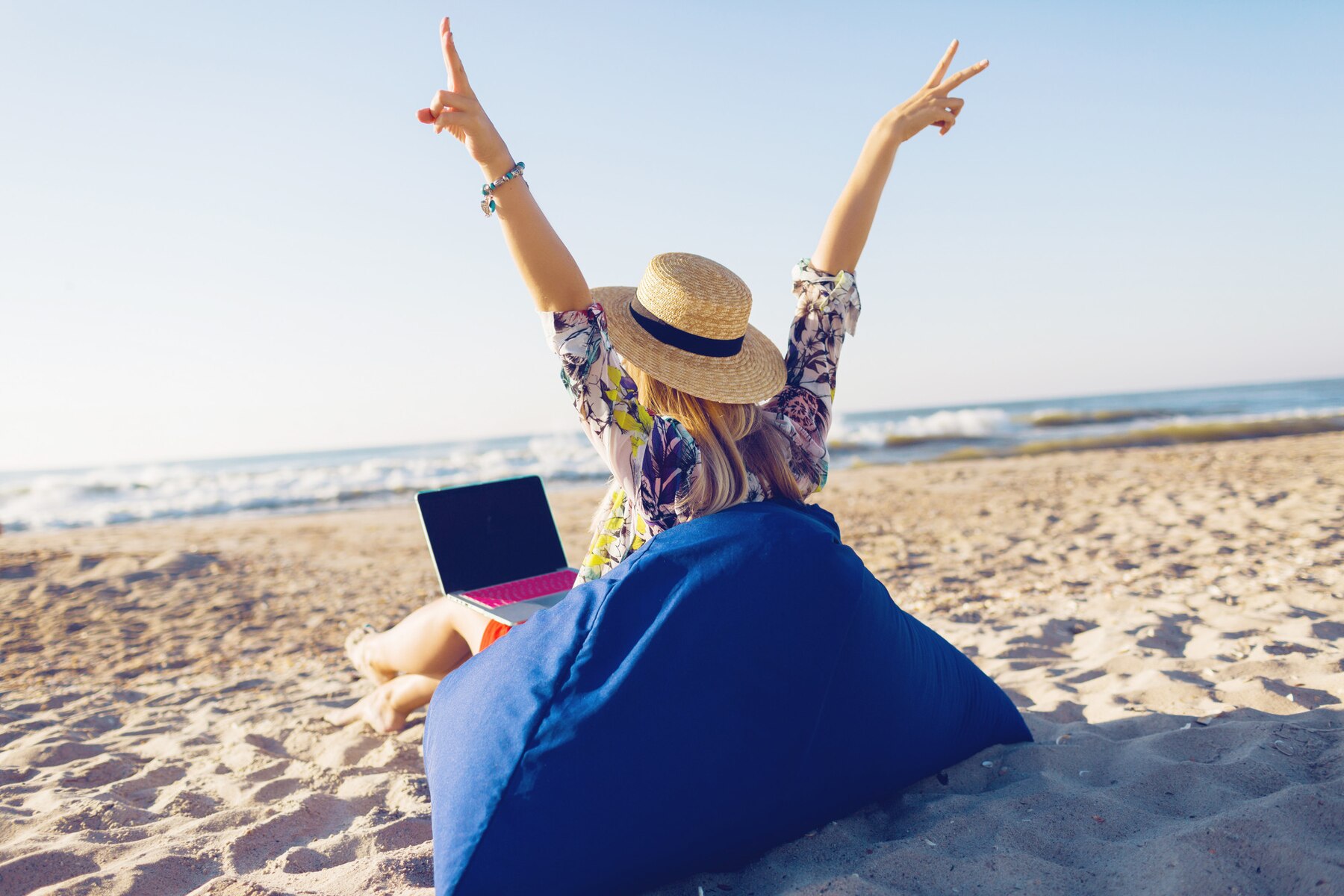 Mujer de vacaciones