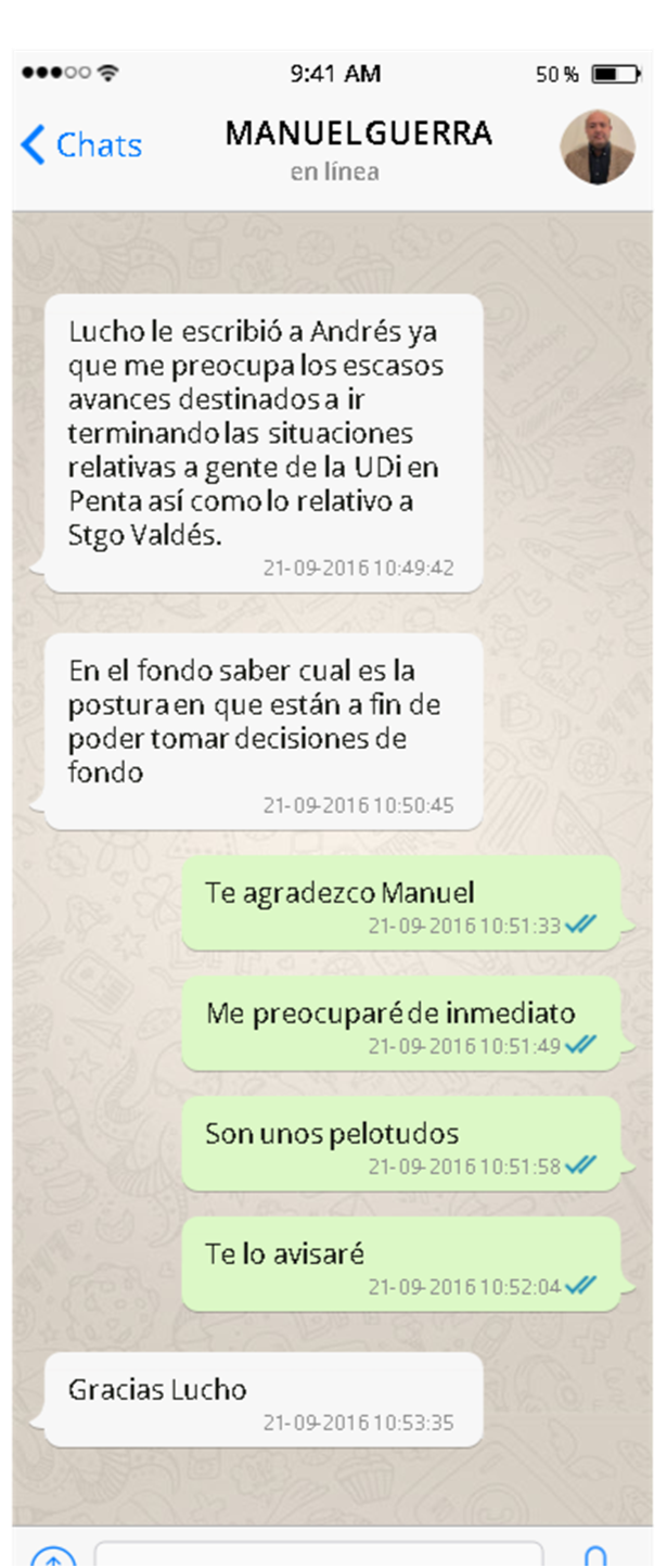 Chat Hermosilla y fiscal Guerra