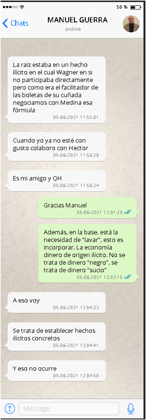 Chat Hermosilla y Fiscal Guerra