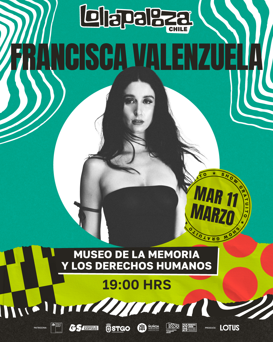 Francisca Valenzuela - show gratuito de Lollapalooza